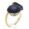 Image 1 : Vintage 14k Yellow Gold Round Alexandrite Purple Twin Moi et Toi Bypass Ring