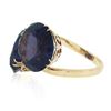 Image 4 : Vintage 14k Yellow Gold Round Alexandrite Purple Twin Moi et Toi Bypass Ring