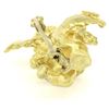Image 6 : Designer Koven 18K Yellow Gold 3D Textured Cherub Angel Brooch Pin Heavy 20.08g