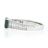 Image 6 : 14K White Gold 1.71 ctw Emerald Cut Emerald Solitaire w/ Diamond Accents Ring