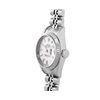 Image 3 : Rolex Ladies Stainless Steel Silver Index Dial 18K White Gold Fluted Bezel Datej