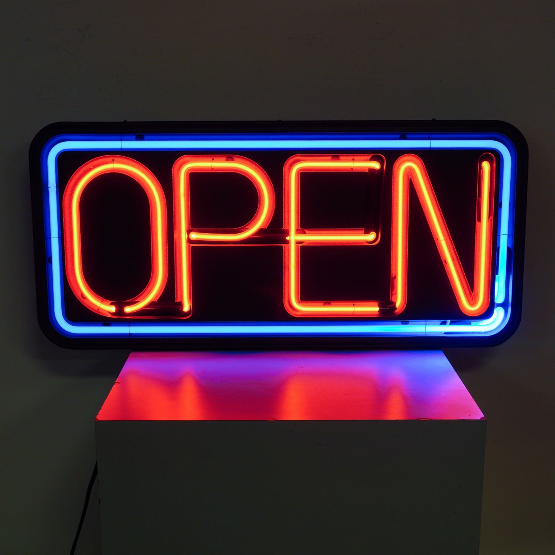 Original Vibrant Fallon Neon OPEN Sign