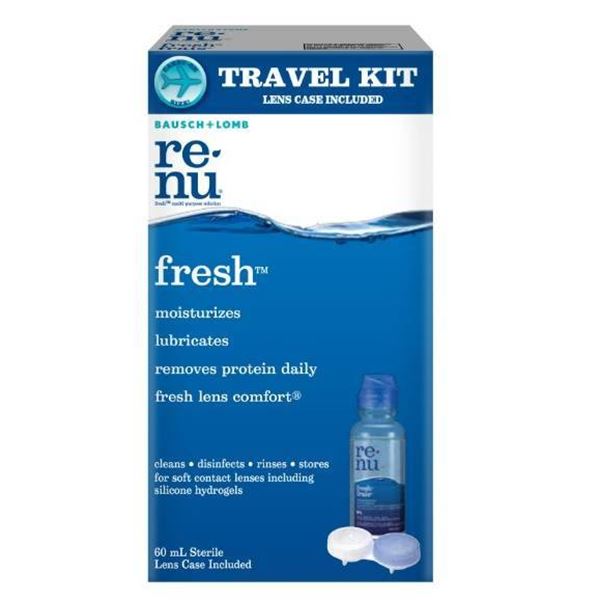 Bausch + Lomb Re-Nu Fresh Travel Kit, 60 mL with Lens Case