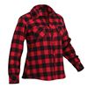 Image 1 : Rothco  Women’s Red And Black Plaid Flannel Shirt- Small