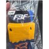 Image 2 : FBF OSFM NFL Licensed Blue and Orange Socks with Size Information