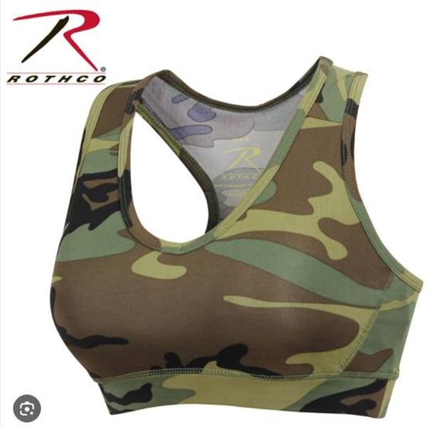 Rothco Camo Workout Performance Sports Bra, Style 2922, Size L