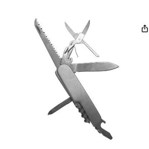 11-Function Multi-Tool Pocket Knife with Stainless Steel Blades