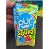 Image 3 : PUR Sourz Jumbo Gum Blue Raspberry and Watermelon, 10 Bags