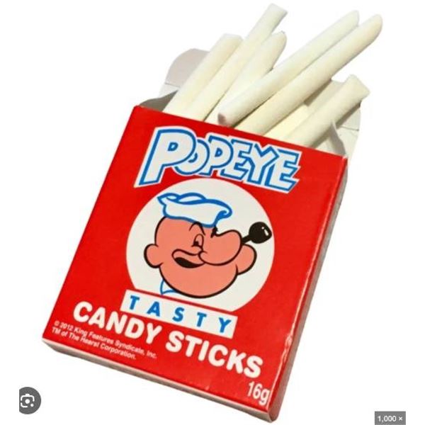 Popeye Candy Sticks 48-Count Display