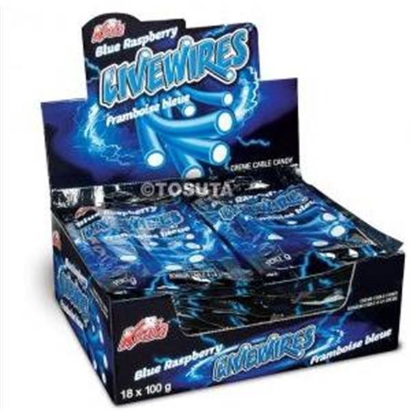 Kerr’s Livewires Blue Raspberry Candy, 18 x 100g Sachets
