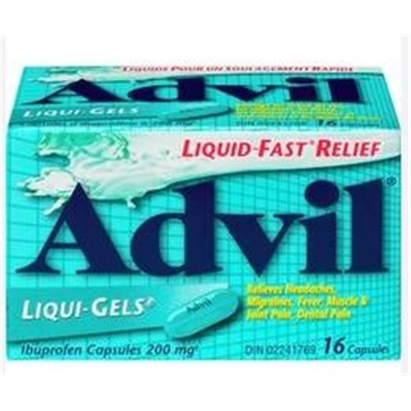 Advil Liqui-Gels Capsules Ibuprofen 200 Mg 16 Count Lot VA2G