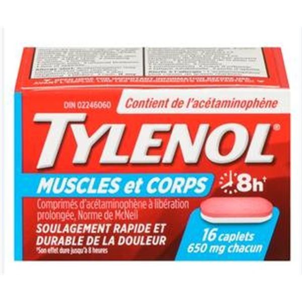 Tylenol Muscle & Body 2×16 Caplets (650 mg Each)