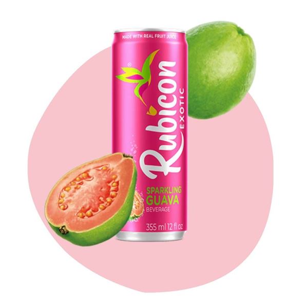 Rubicon Exotic Sparkling Guava Beverage 12 Cans 330ml Each