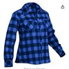 Image 1 : Rothco  Blue & Black Women’s Plaid Flannel Shirt – Large