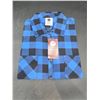 Image 2 : Rothco  Blue & Black Women’s Plaid Flannel Shirt – Large