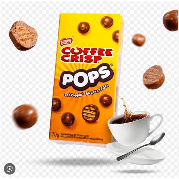 Nestle Coffee Crisp Pops, 12 x 70g, Chocolate Coating