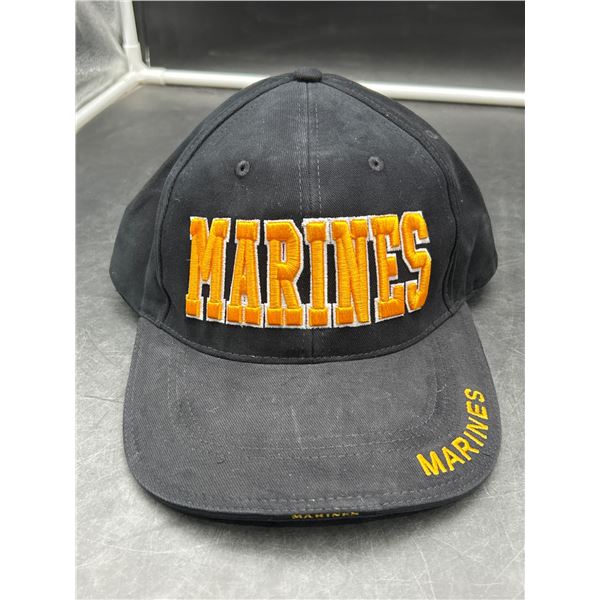 Rothco Marines Black Adjustable Hat, Style 9437