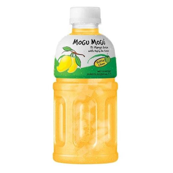 Mogu Mogu Mango Flavored Drink With Nata De Coco, 6-Bottle Pack, 320 ml Each
