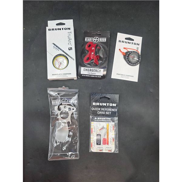 Outdoor Emergency Survival Gear: Compasses, Tools, and Reference Cards