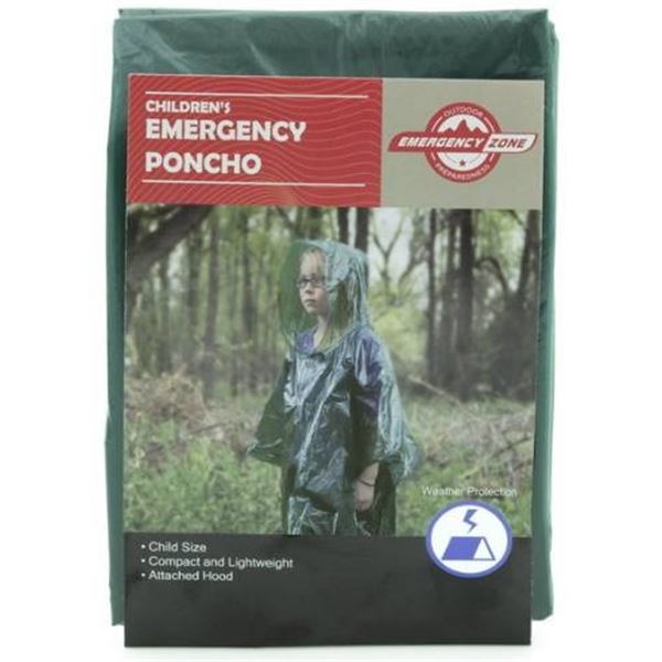 Children’s Emergency Poncho Lot (10 Units) – Compact and Lightweight Design