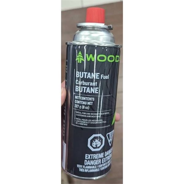 Woods Butane Fuel Canisters, 3-Pack, 227g Each