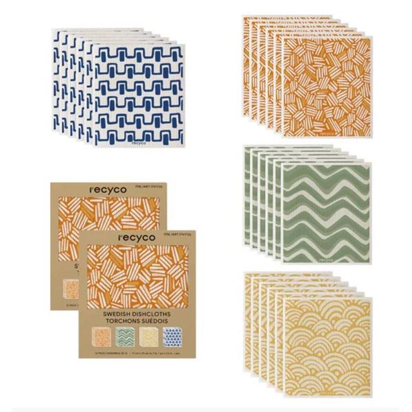 1 Box Recyco Swedish Dishcloths 12 Pack,