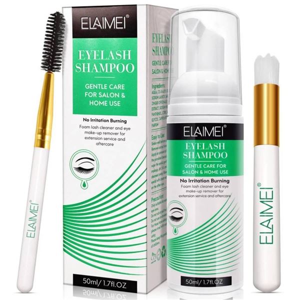 Elaimei Eyelash Shampoo, Gentle Care for Salon and Home Use, 50 ml