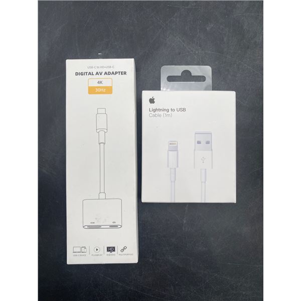 Apple Lightning to USB Cable and 4K Digital AV Adapter