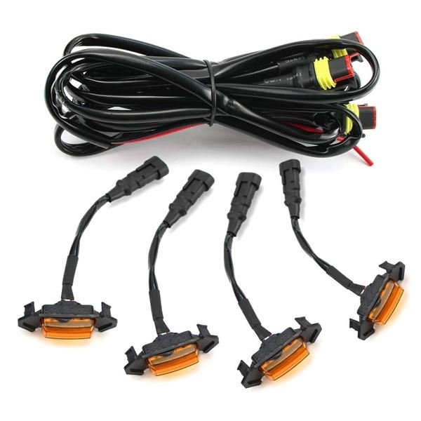 TIKSCIENCE 4pcs Grill Lights Amber LED Fits for Toyota Tacoma TRD PRO Grille 2016 2017 2018,with The