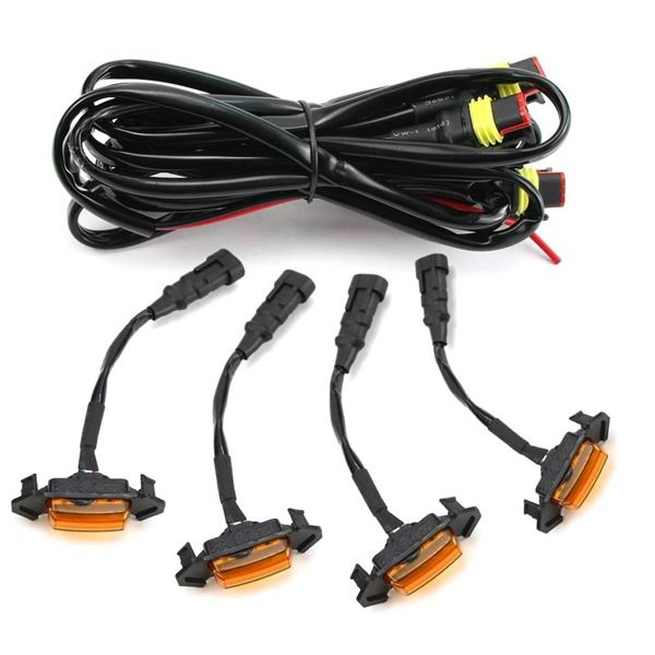 TIKSCIENCE 4pcs Grill Lights Amber LED Fits for Toyota Tacoma TRD PRO Grille 2016 2017 2018,with The