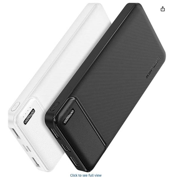 AsperX Power Bank 2 Pack, 10000mAh USB C Portable Charger Fast Charging