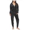 Image 1 : Black Bow Velour Hoodie and Jogger Set, S/P