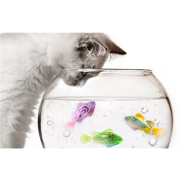 Lot of 2 Swim Electric Pets Fish Toy Set for Ages 6+ – Includes 2 Button Batteries