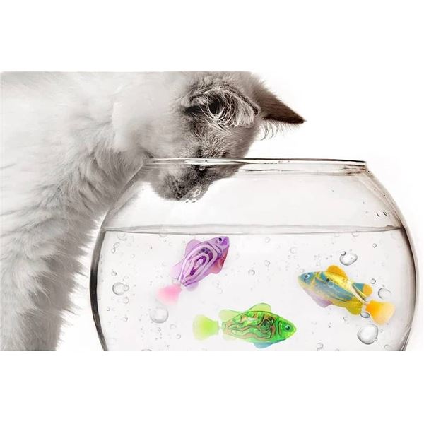 Lot of 2 Swim Electric Pets Fish Toy Set for Ages 6+ – Includes 2 Button Batteries