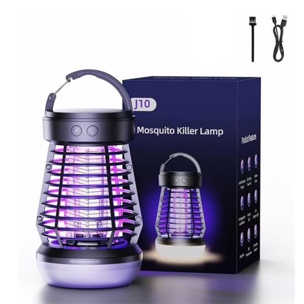 J10 Mosquito Killer Lamp With 2000mAh Battery and 360-Degree Protection Mesh