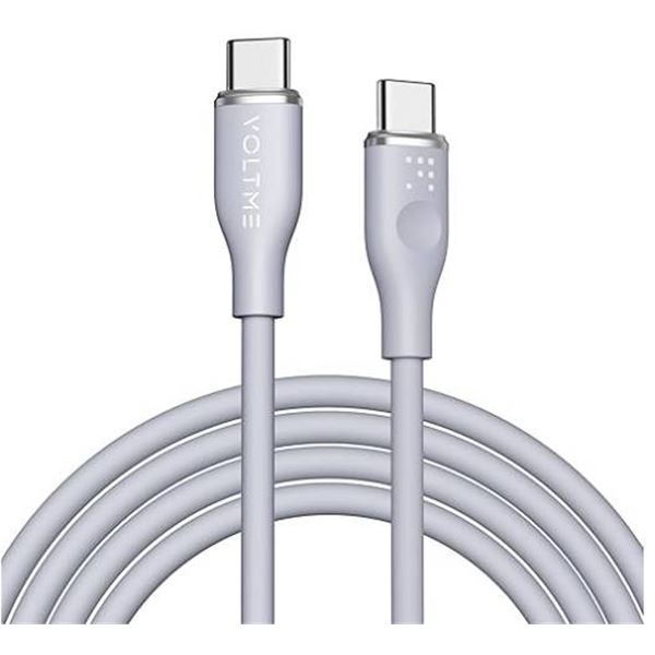 VOLTME PowerLink MOSS Fast Charge Cable, USB-A to USB-C, 1.8m/6ft, Gray, 60W
