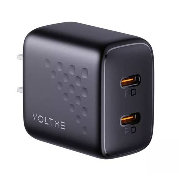 Voltre Revo Lite Duo 20W PD Fast Charger, Black, 2-Pack
