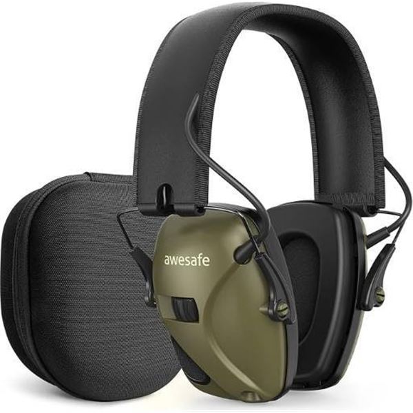 Awesafe Electronic Shooting Folding Sports Earmuff with Carrying Case