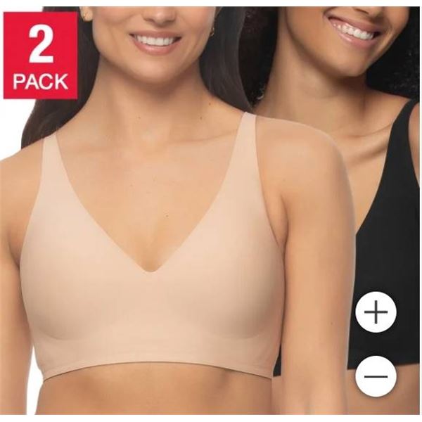 Buffalo David Bitton Wire-Free Seam-Free Bra 2-Pack (S/P)