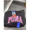 Image 2 : Puma Girls Hoodie, Black with Pink Logo, Size L/G 10/12
