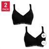 Image 1 : Calvin Klein 2 Pack Bralette in Cotton Modal, Size M/M
