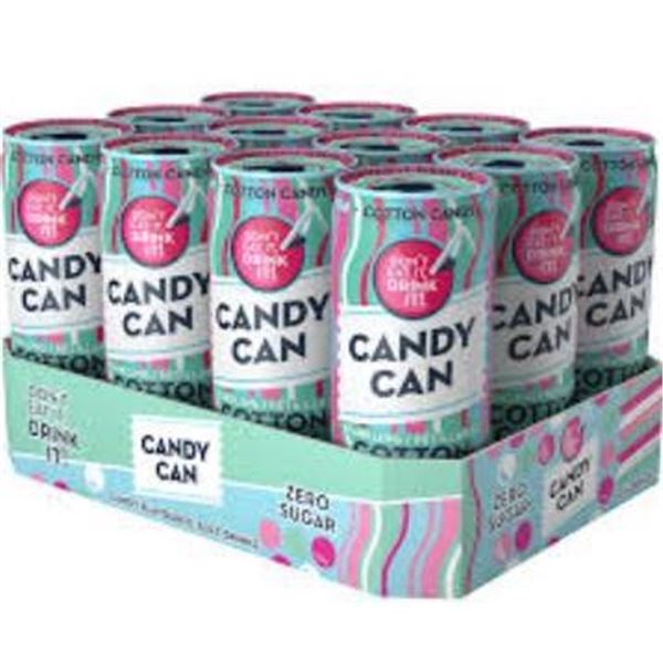 Candy Can Zero Sugar Cotton Candy Soda 12 x 330ml Cans