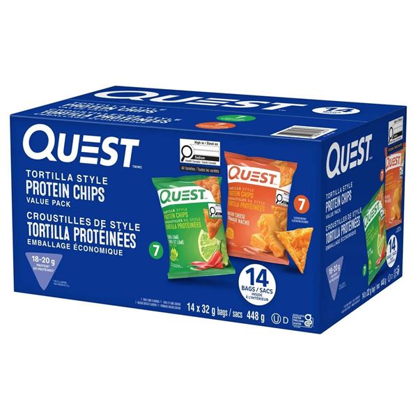 Quest Tortilla Style Protein Chips Value Pack – 14 Bags
