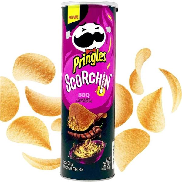 Pringles Scorchin’ BBQ Flavor 14 x 156g Canisters