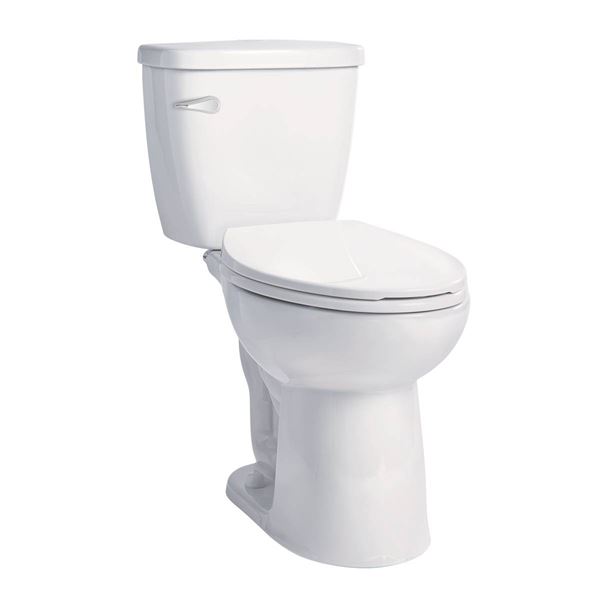 WaterRidge Two-Piece Toilet with White 1.28 GPF Design