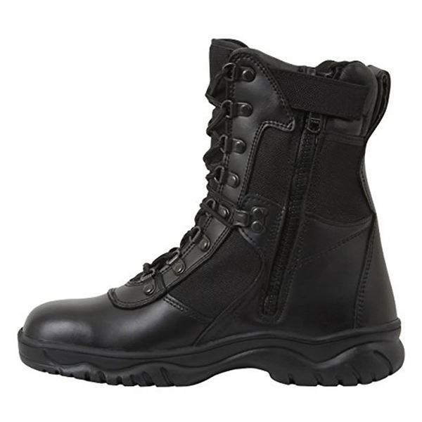 Rothco 8” Forced Entry Side Zip Tact Boot, Black, 10