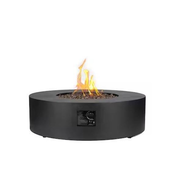 Hampton Bay 40-Inch Outdoor Gas Fire Pit Table in Black Finish
