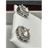 Image 3 : $2365 APPRAISED 4.00 CARAT HALO CUT EARRING SET