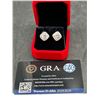 Image 6 : $2365 APPRAISED 4.00 CARAT HALO CUT EARRING SET