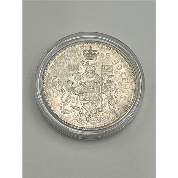 1965 Canadian 50 Cent Silver Half Dollar